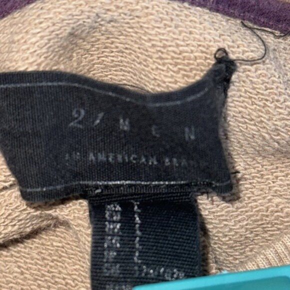 Mens Beige Crewneck Sweatshirt With Dog Print 100% Cotton Size 2XL - Picture 3 of 7